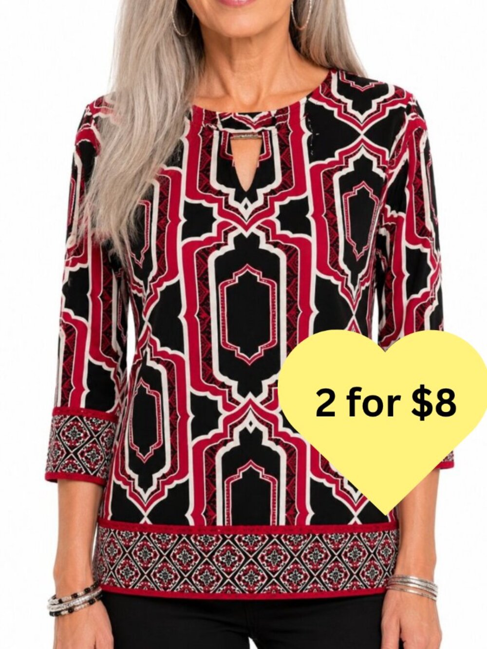 JM Collections Printed Top